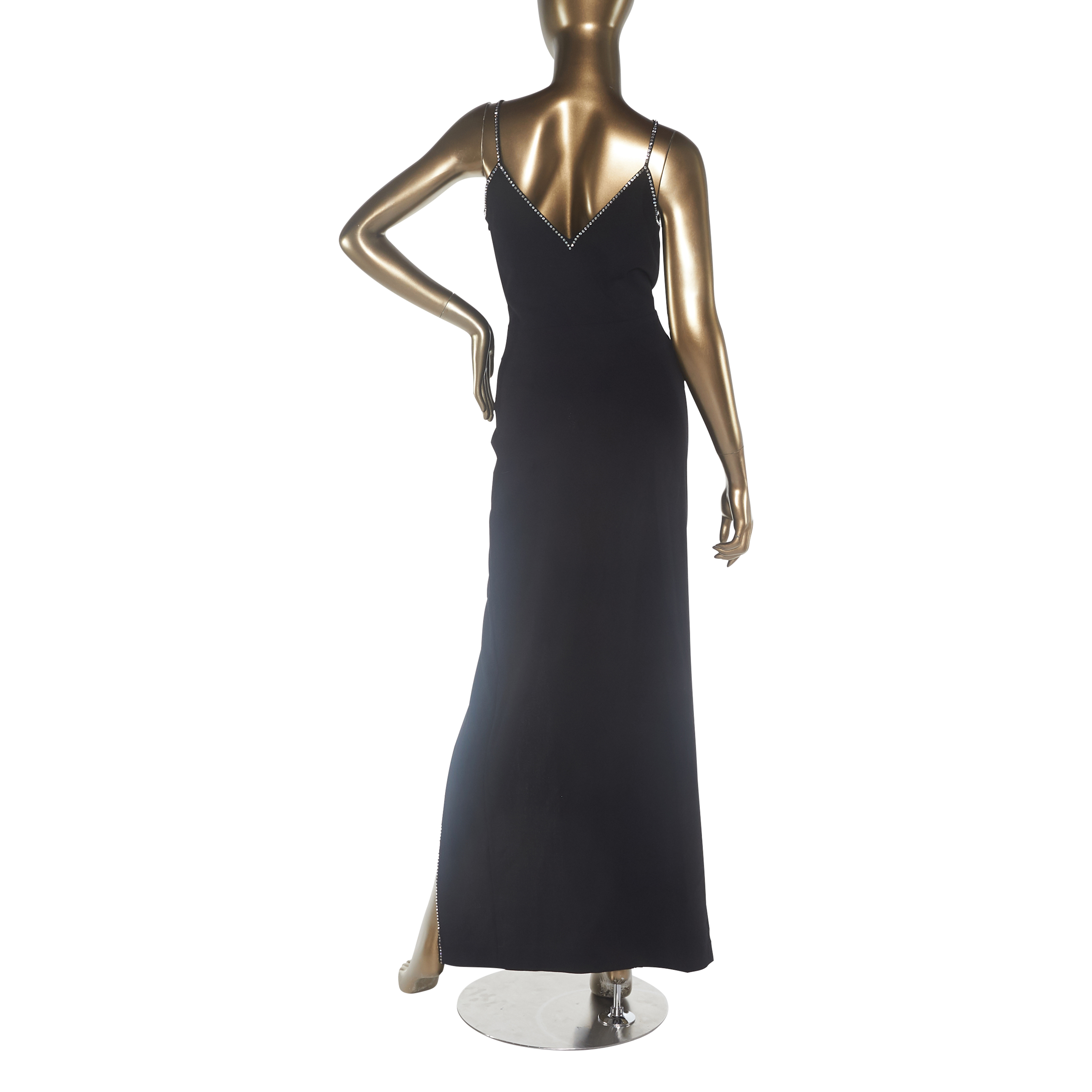 Alessandra Rich Embellished V-Neck Dress - Janet Mandell