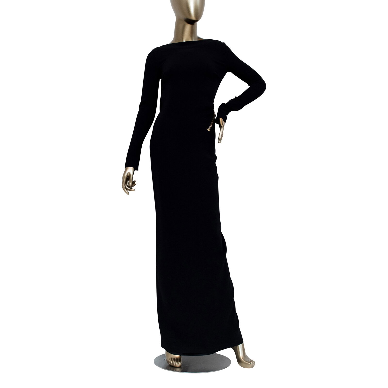 Tom Ford Zipper Trimmed Evening Gown