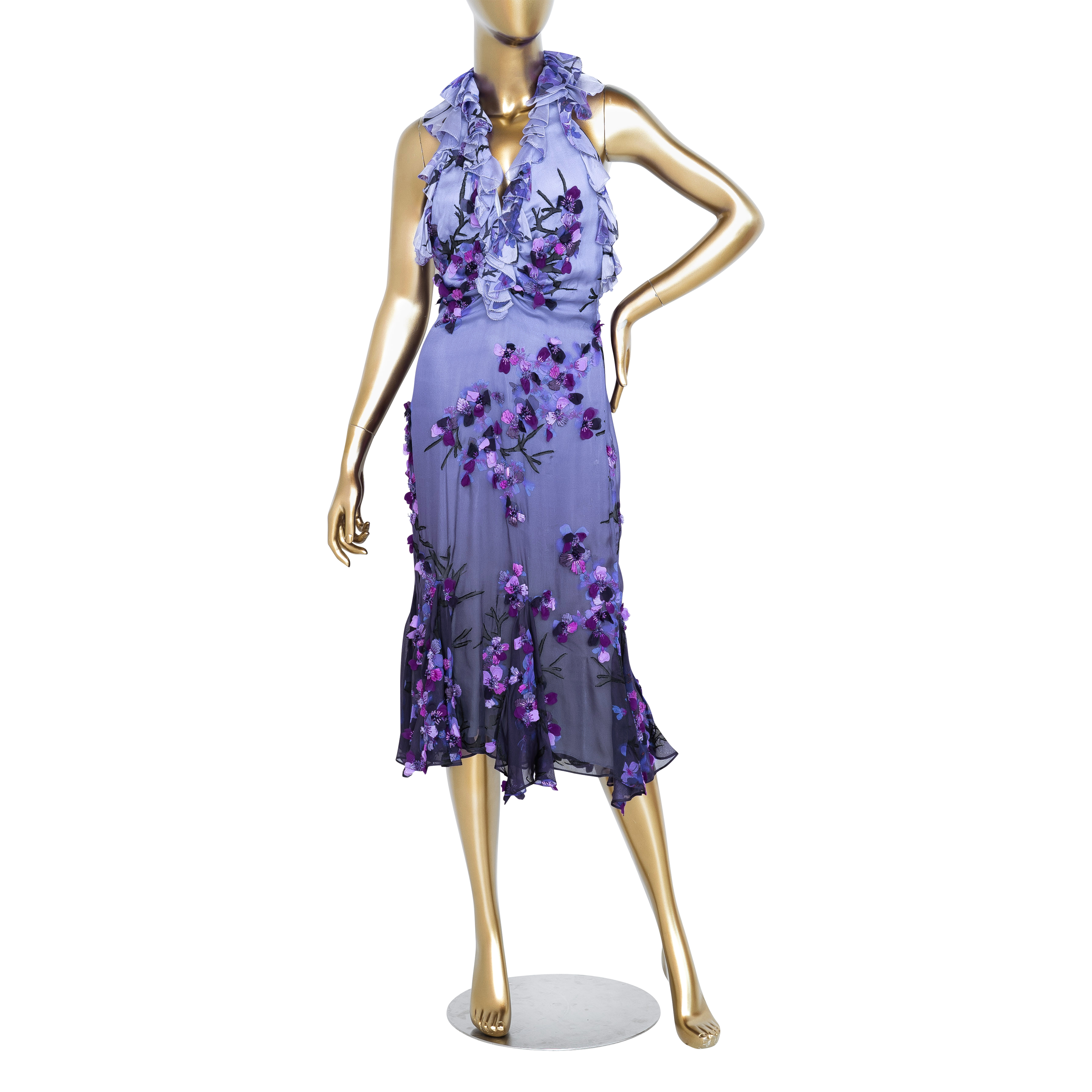 Tom Ford Floral Halter Dress - Janet Mandell