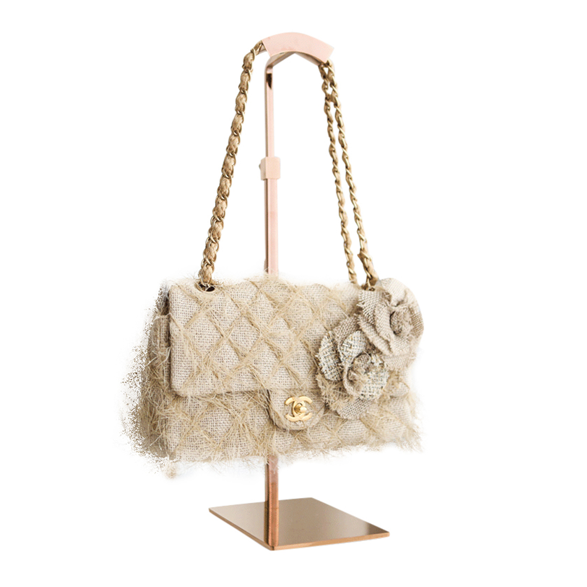 Chanel Straw Flap Bag - Janet Mandell