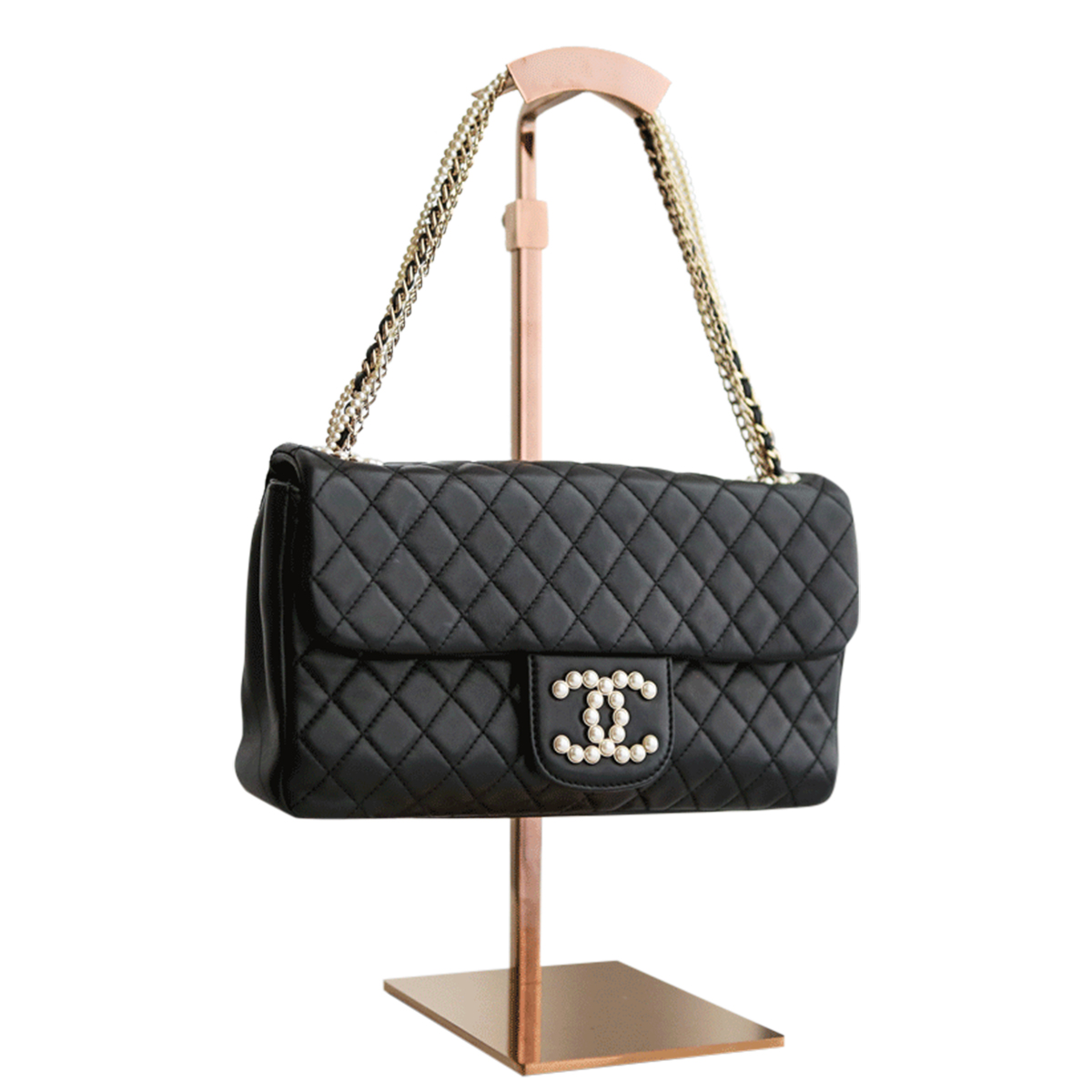 Chanel Metallic Calfskin Quilted XXL Travel Flap Bag - Janet Mandell