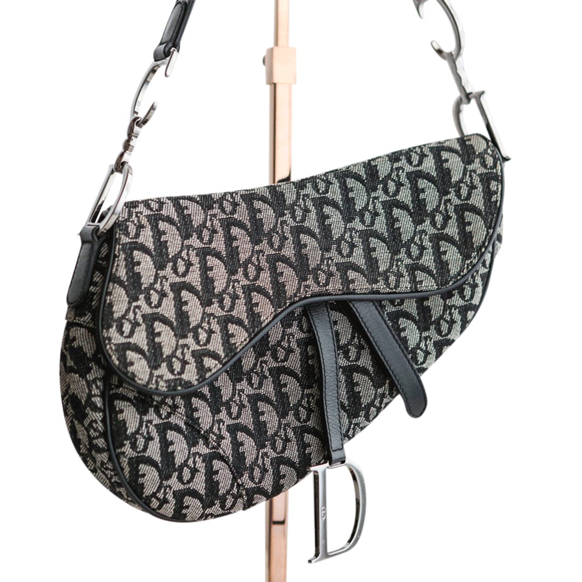 Christian Dior Black Diorissimo Canvas Saddle Bag  Luxury  Lot 16045   Heritage Auctions