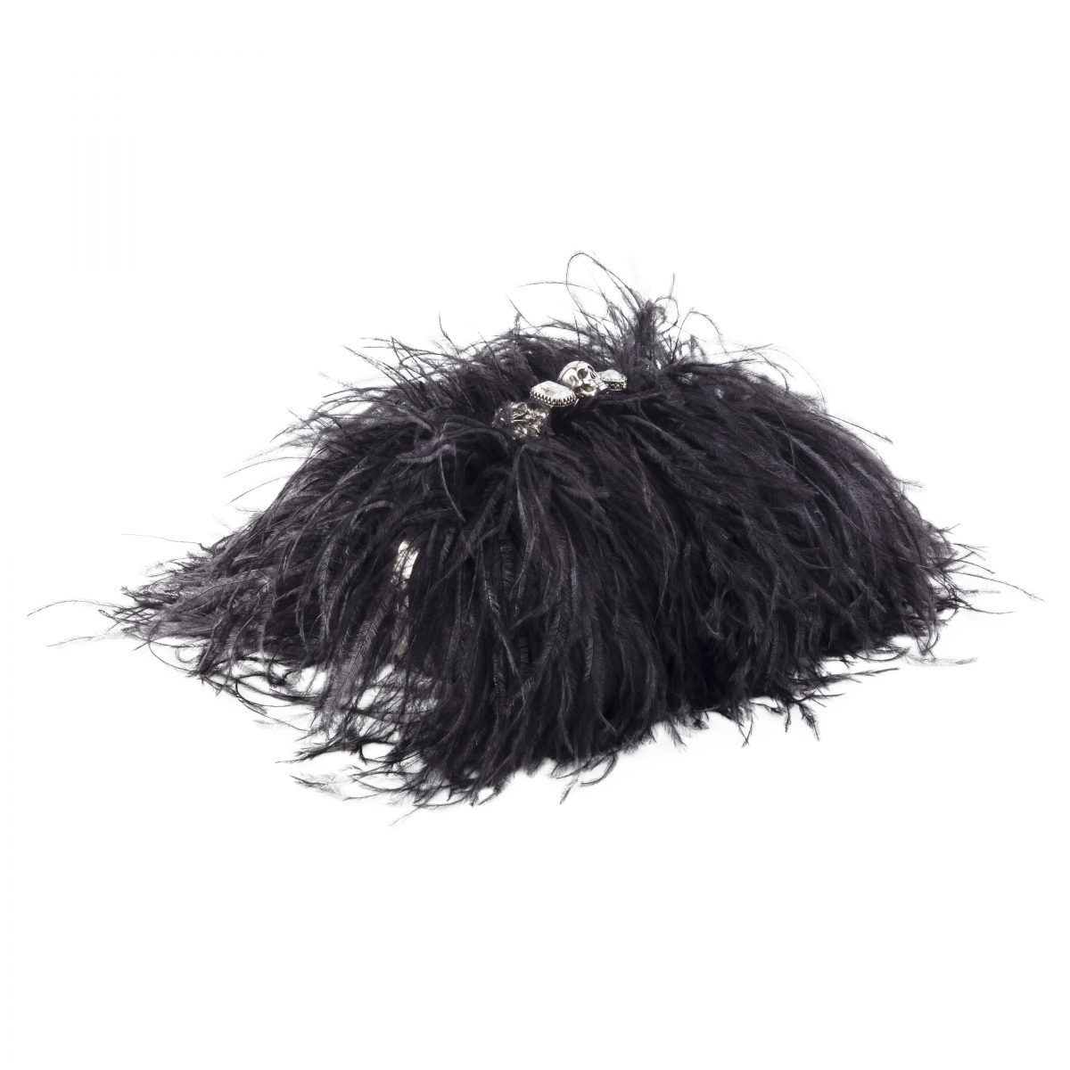 Alexander McQueen Knuckle Duster Ostrich Feather Clutch - Janet Mandell