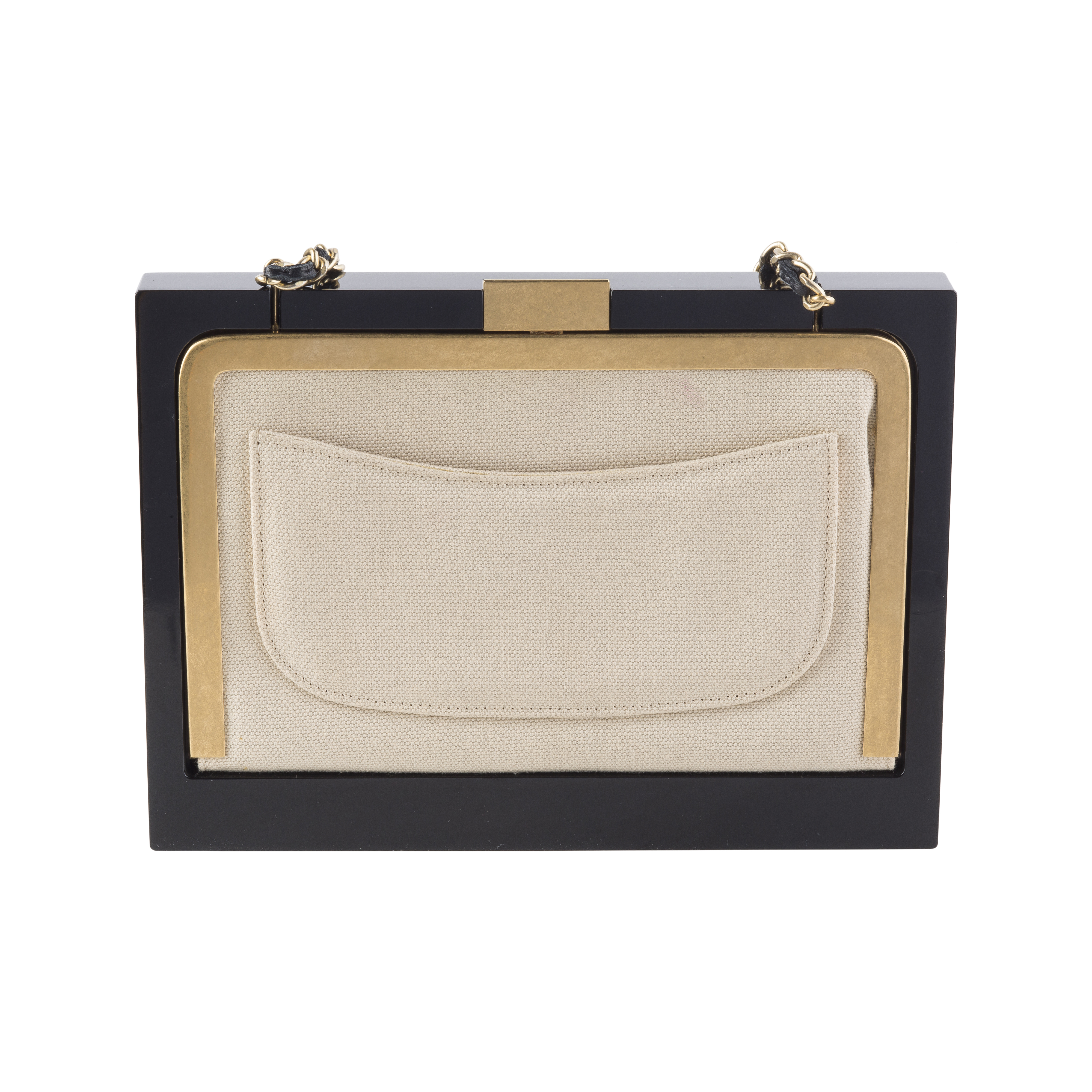 Chanel Lucite and Lambskin Frame Bag - Janet Mandell