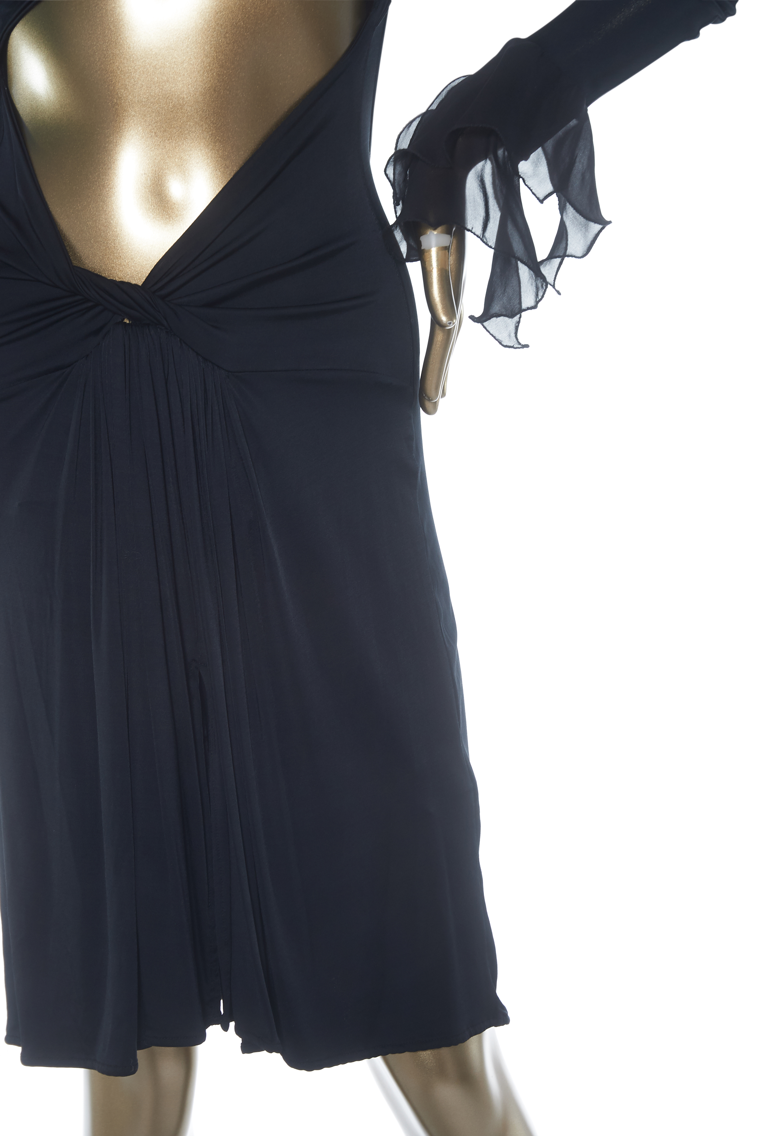 Roberto Cavalli Cutout Midi Dress with Built Bra - Janet Mandell