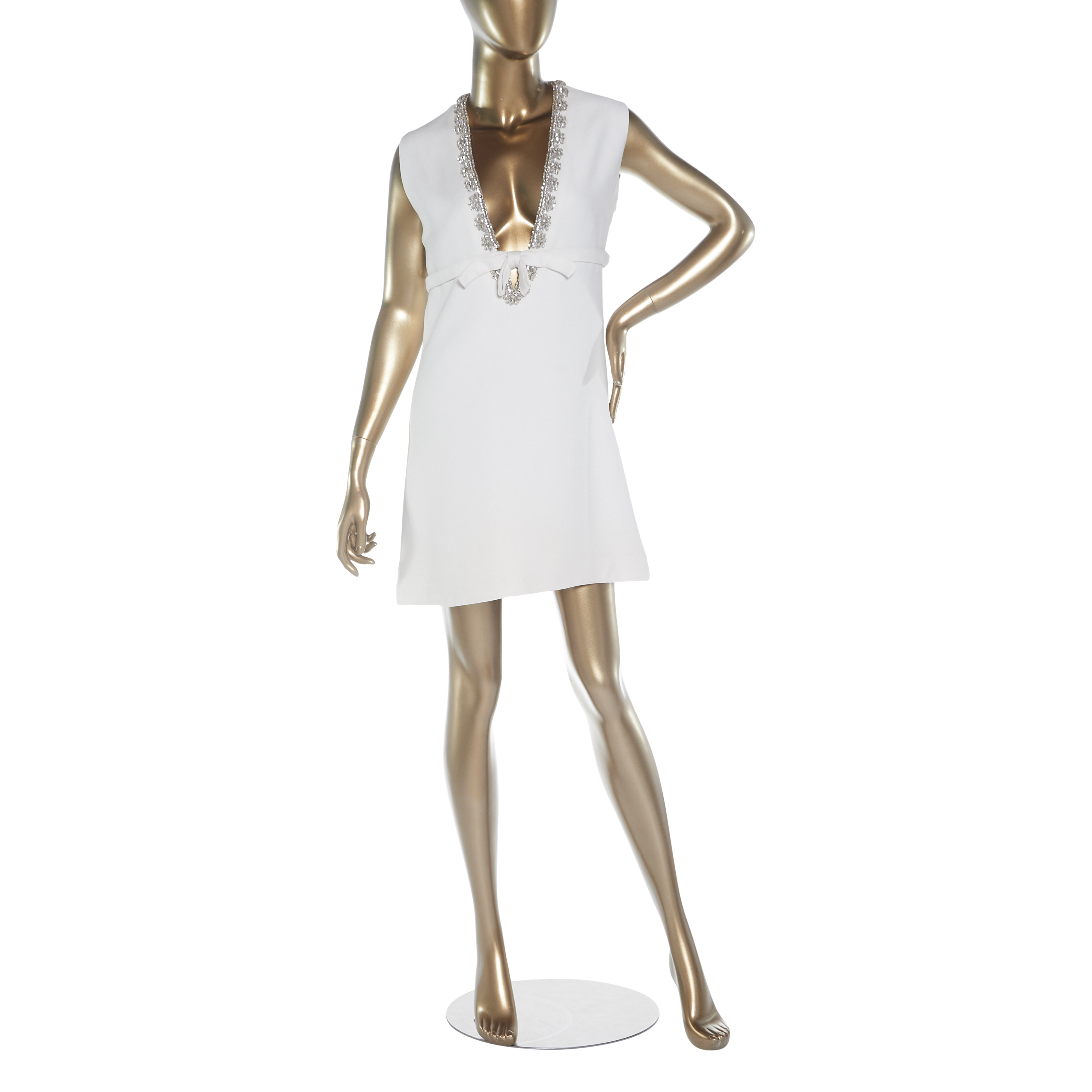 Miu Miu Embellished and Bow Accented Dress - Janet Mandell