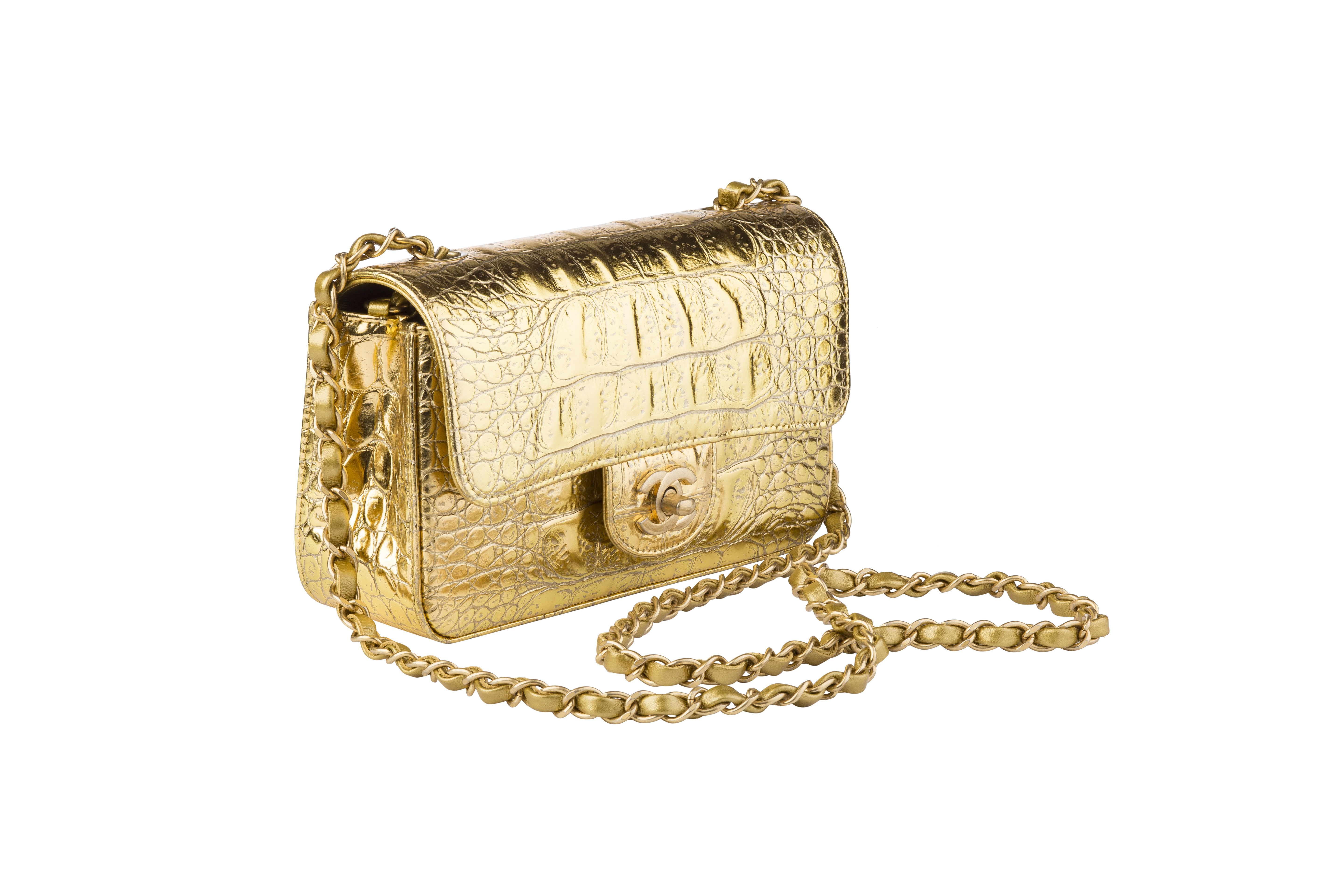 gold chanel classic flap bag