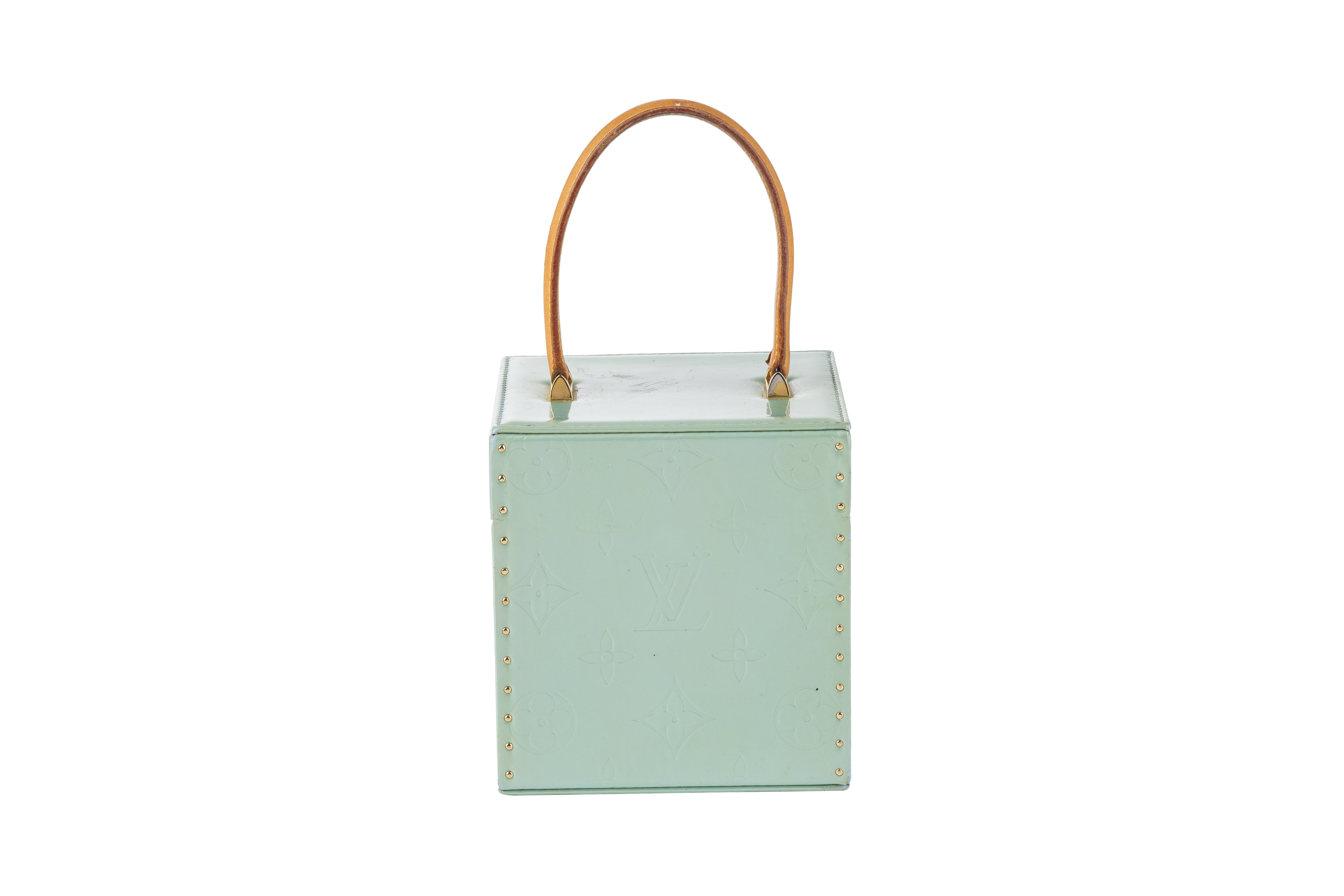 Louis Vuitton Vernis Bleecker Mini Trunk Clutch Box Mini Bag at 1stDibs