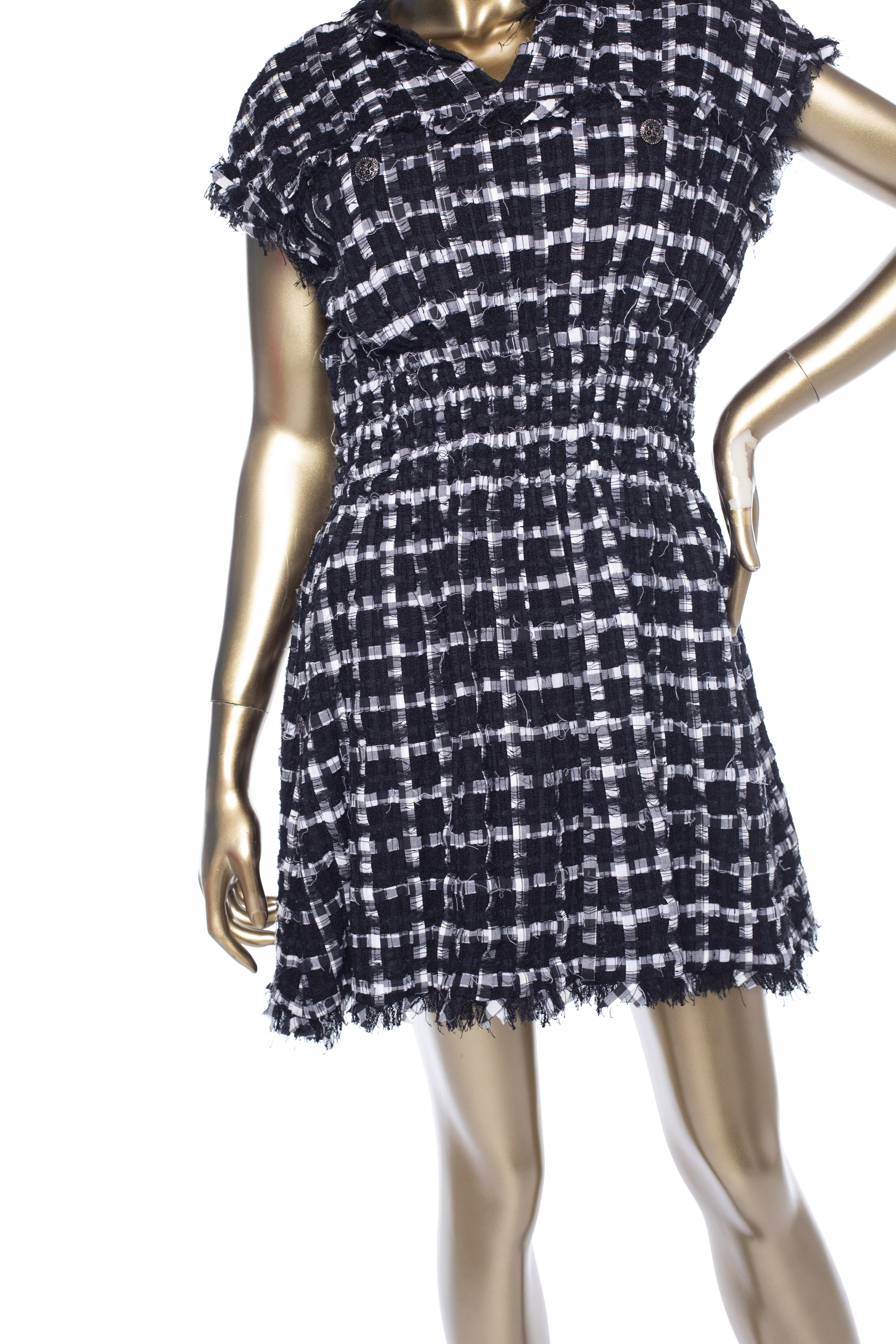 Chanel Lesage Checkered Dress
