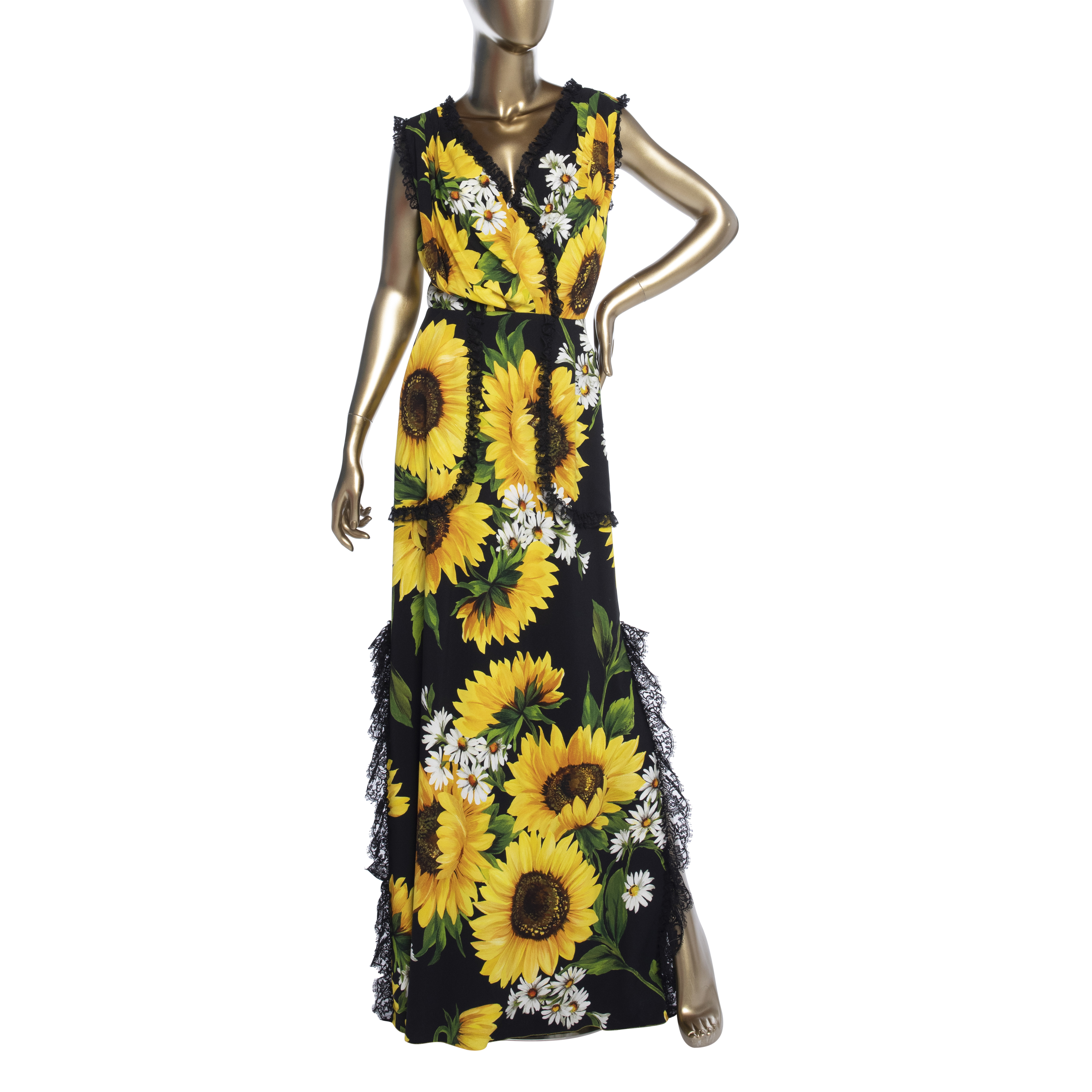 Buy Vertily Women Dress Women's Sunflower Print Sleeveless Dress Women  Casual Casual Print Dress Sleeveless Loose Party Long Dress Lomg Dress for  Women Black at Amazon.in