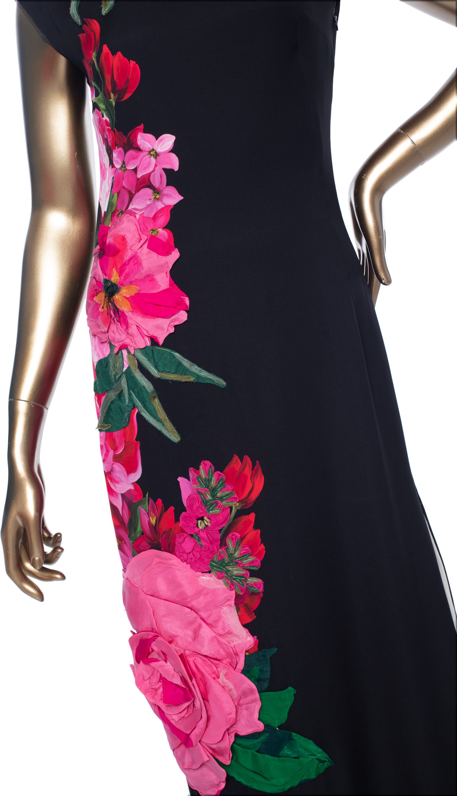 Dolce & Gabbana Silk Floral Print Dress - Janet Mandell