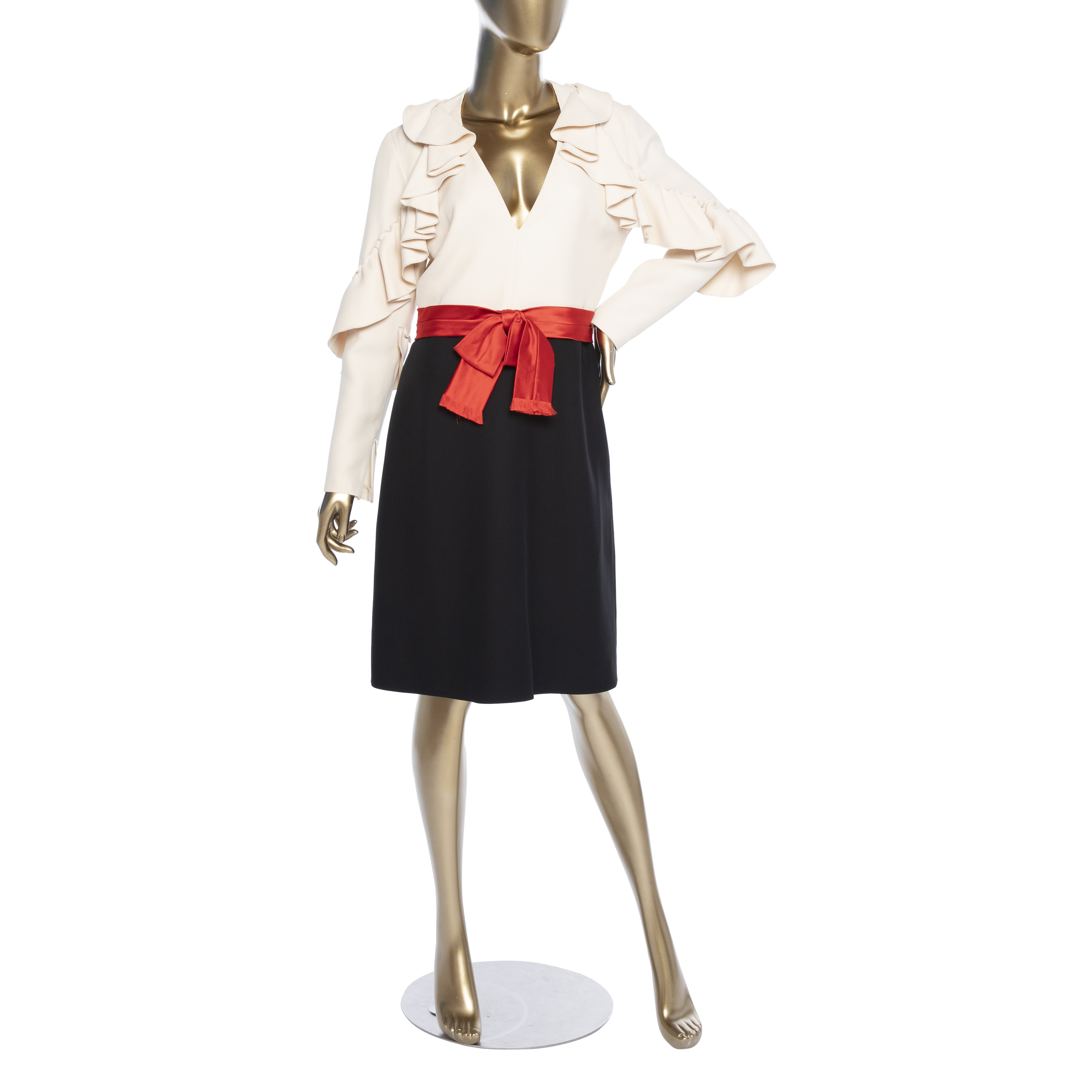 Gucci Wool Dress with Bow Detail - Janet Mandell