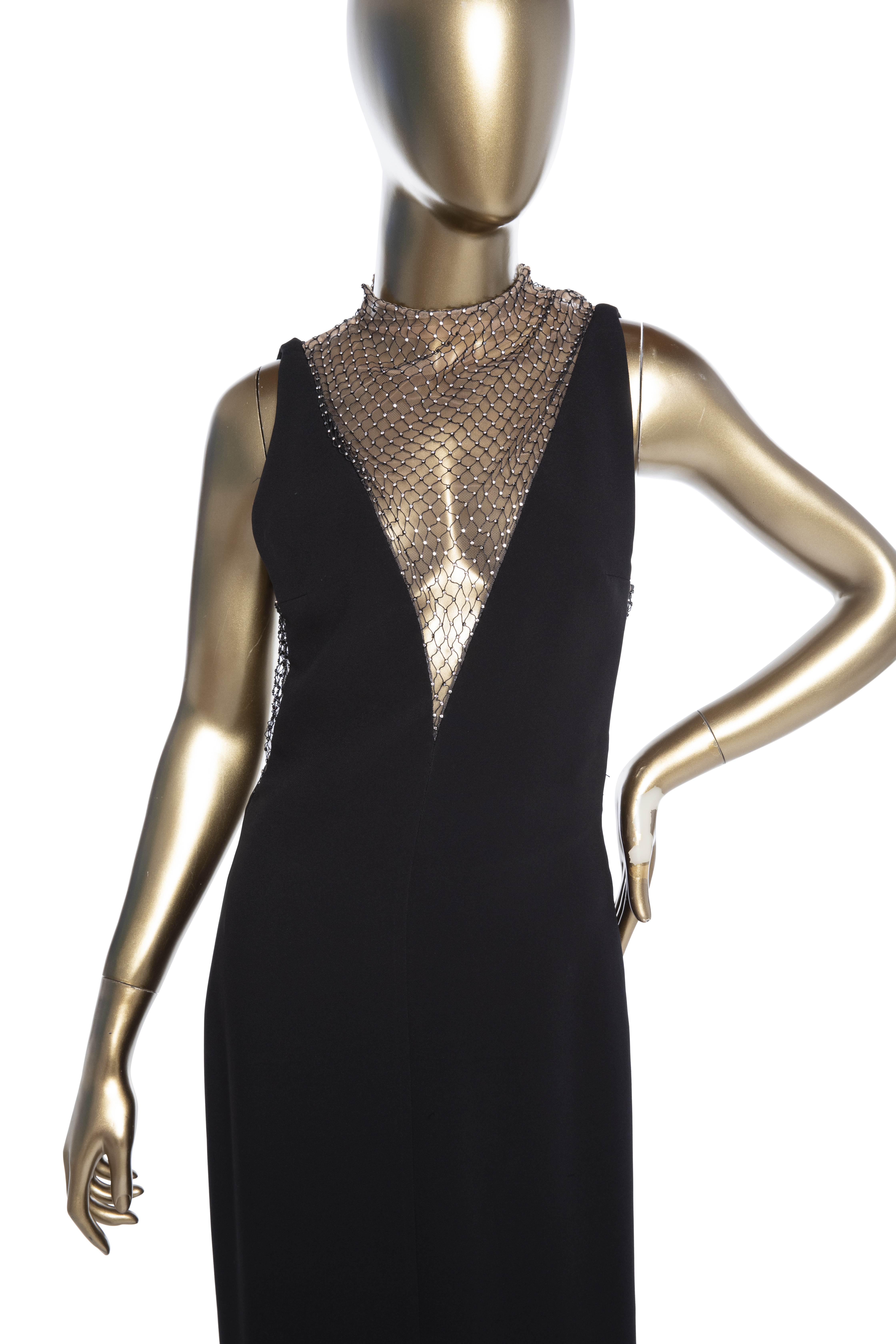 Stella McCartney Long-Sleeve Crystal Rope Cutout Gown - Bergdorf Goodman
