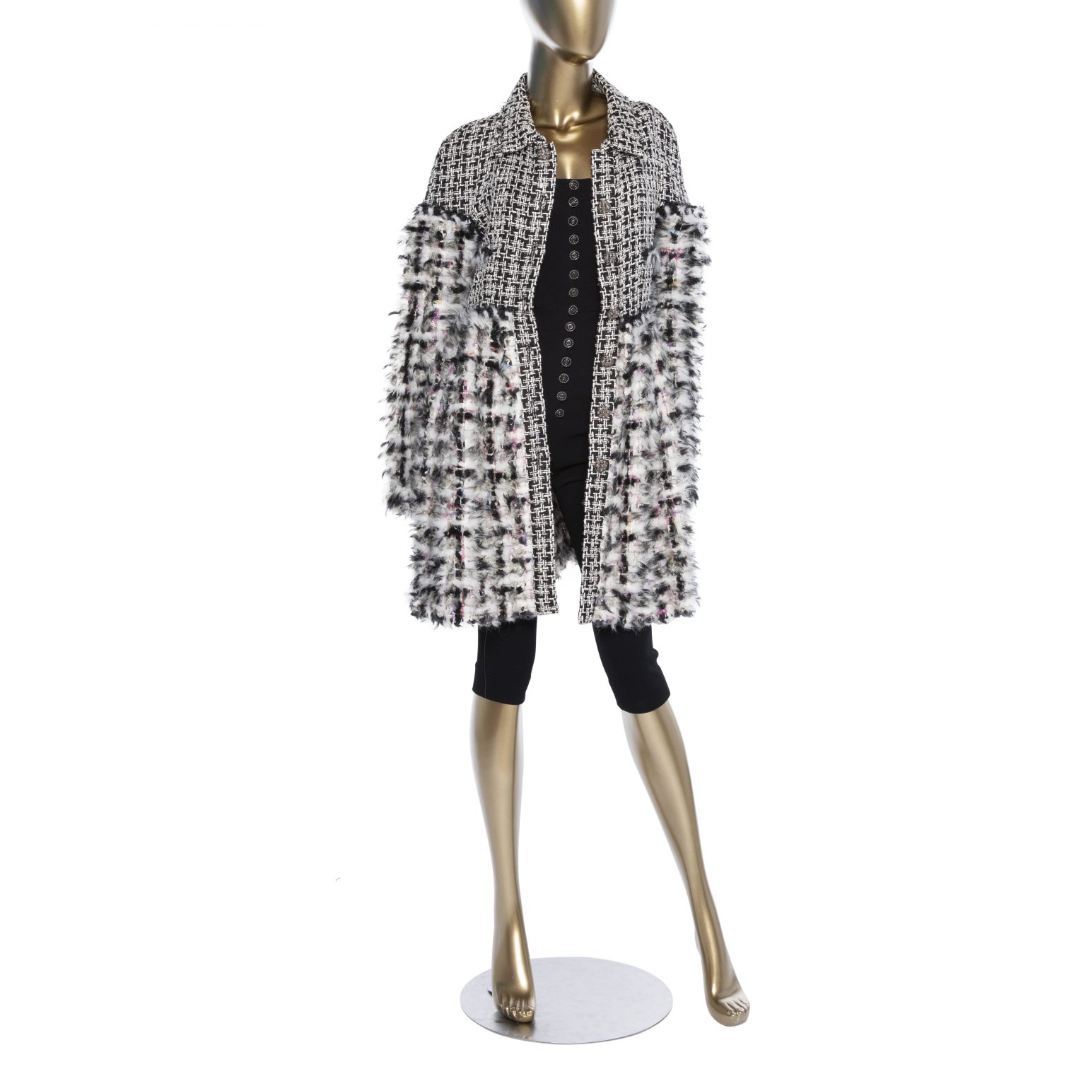 Chanel Fantasy Fur tweed Coat - Janet Mandell