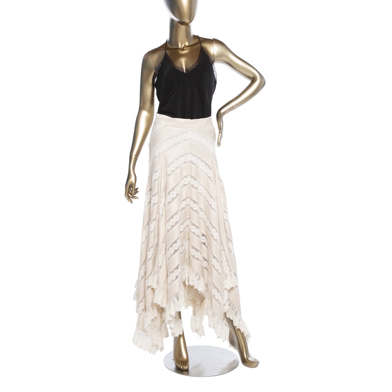 Zimmermann Satin & Lace Skirt