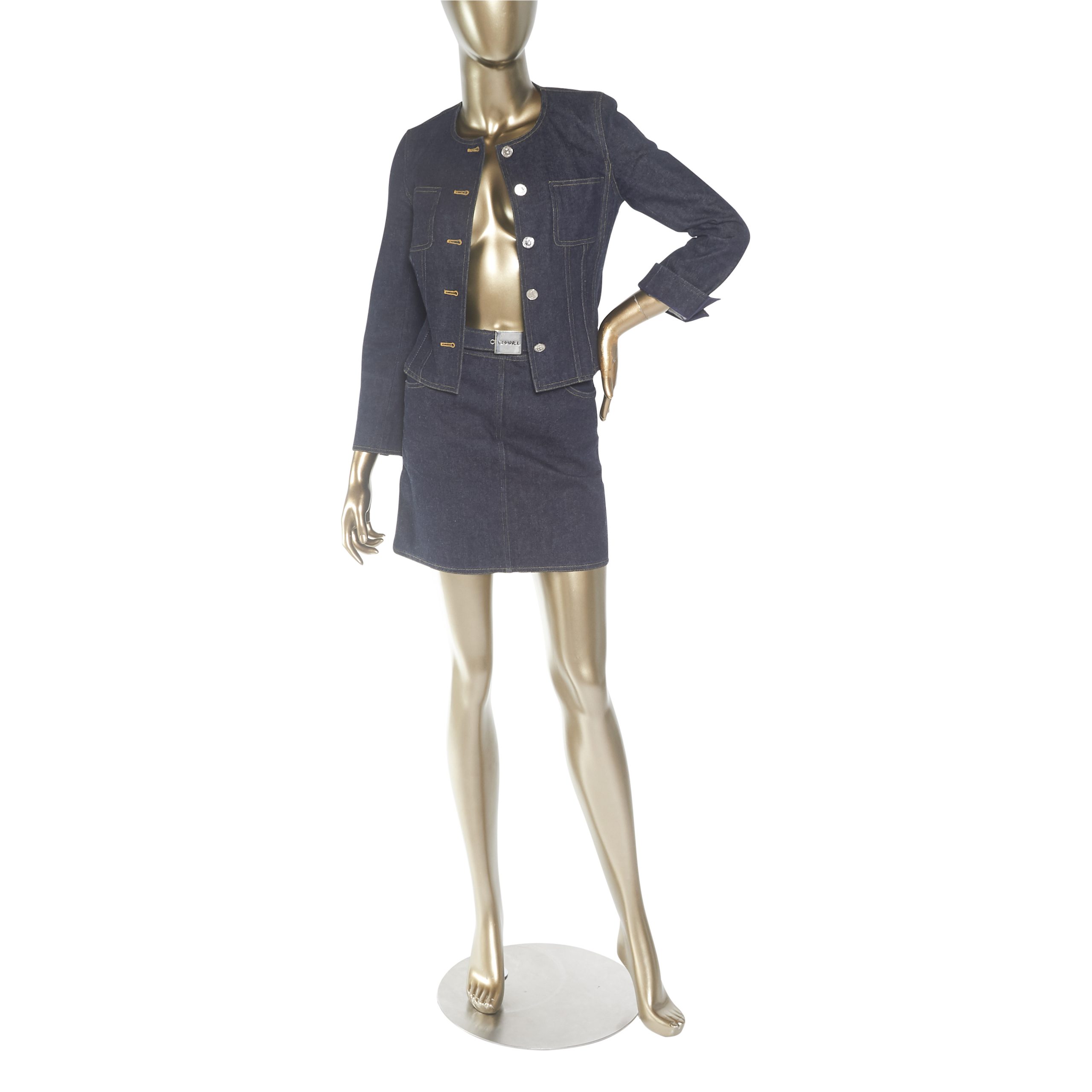 Chanel Vintage 2-Piece Jacket and Skirt Suit Set - Janet Mandell