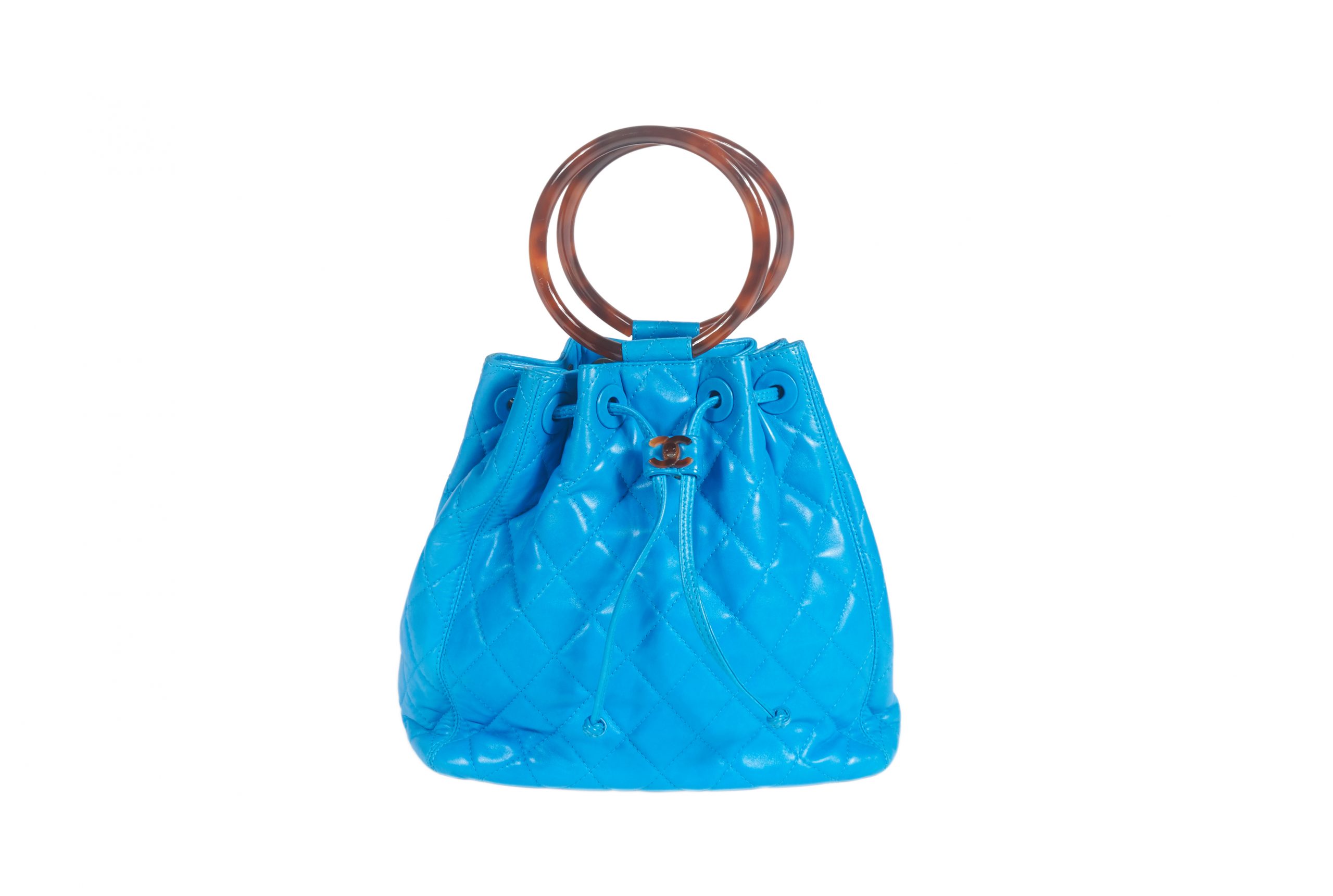 Chanel Tortoise Ring Handle Bag - Janet Mandell