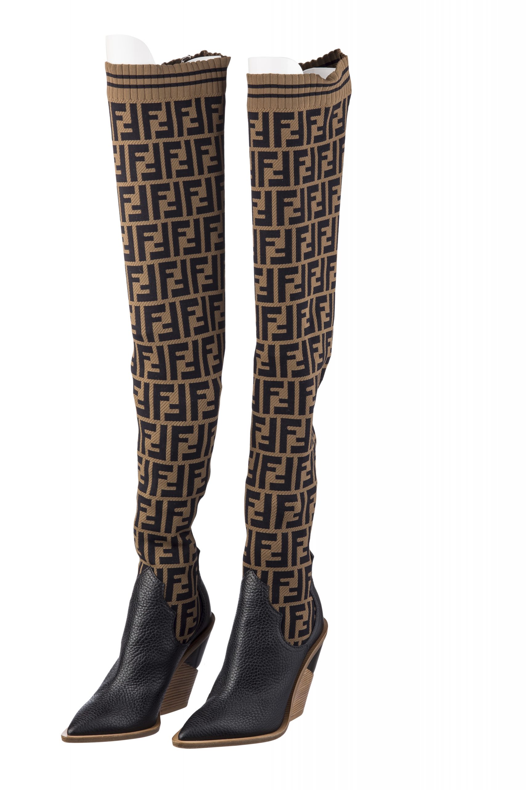 Fendi Knit Over The Knee Boots - Janet 