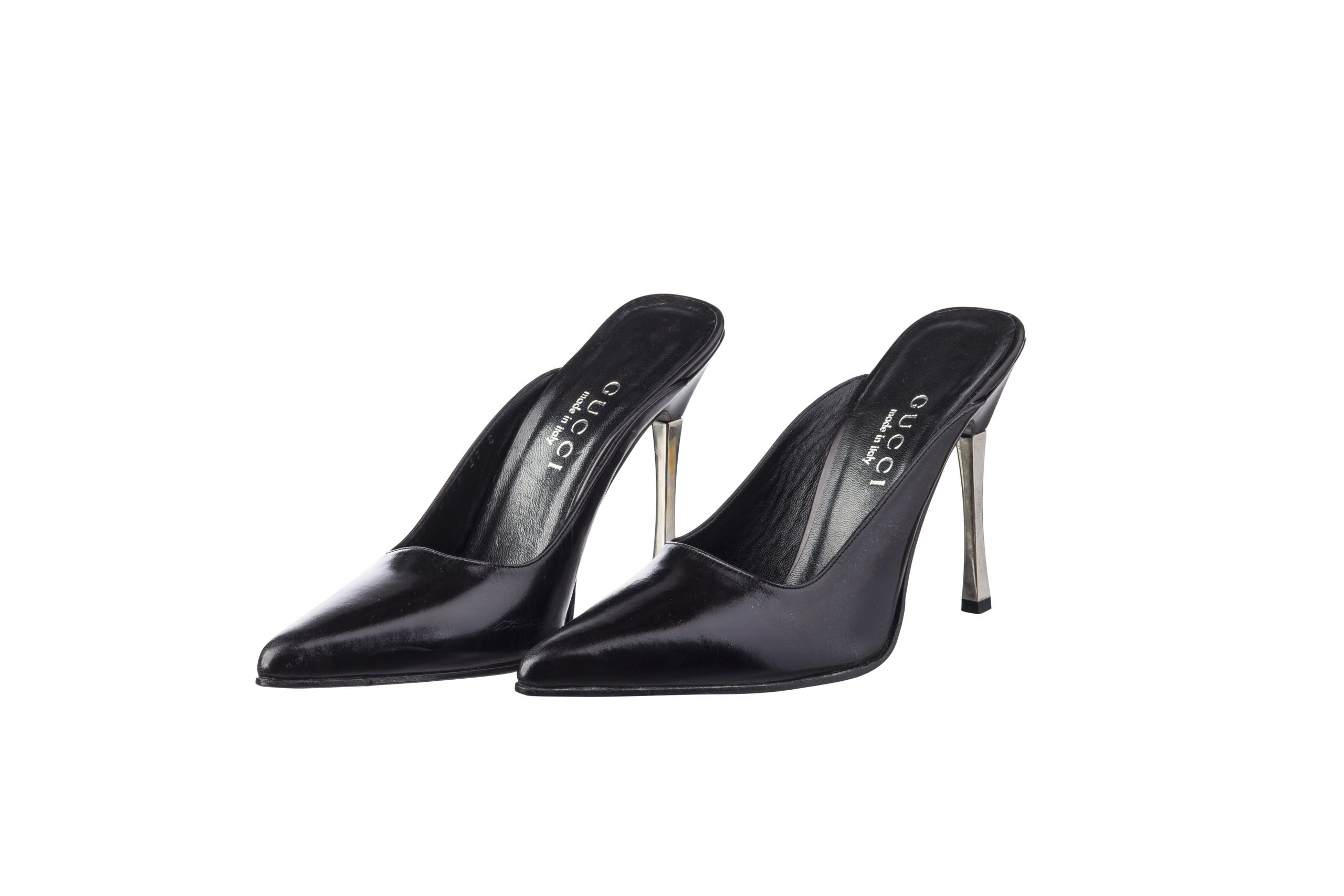 Gucci by Tom Ford Patent Leather Mules - Janet Mandell