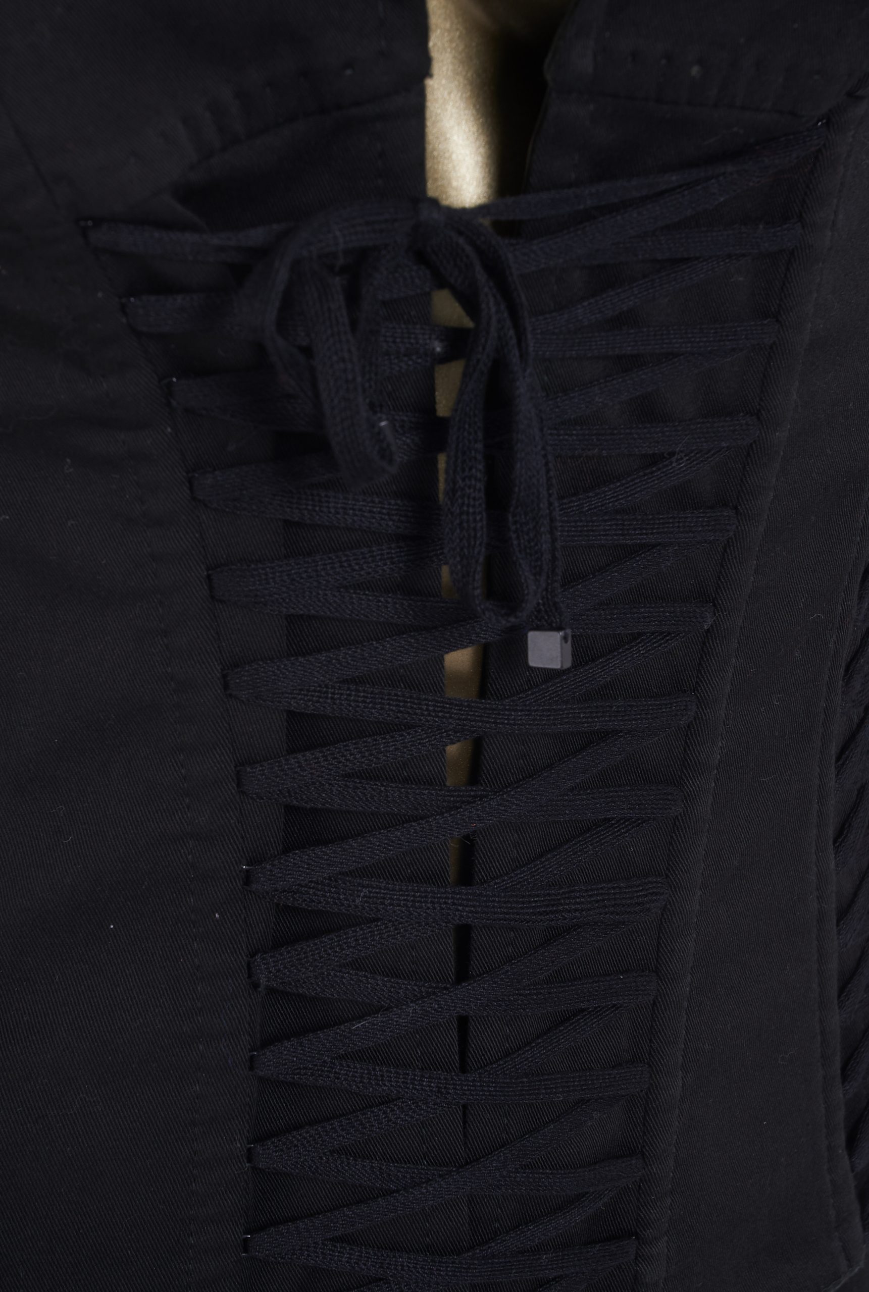 Dolce & Gabbana Lace Up Corset Cut Out Jacket and Pant Suit