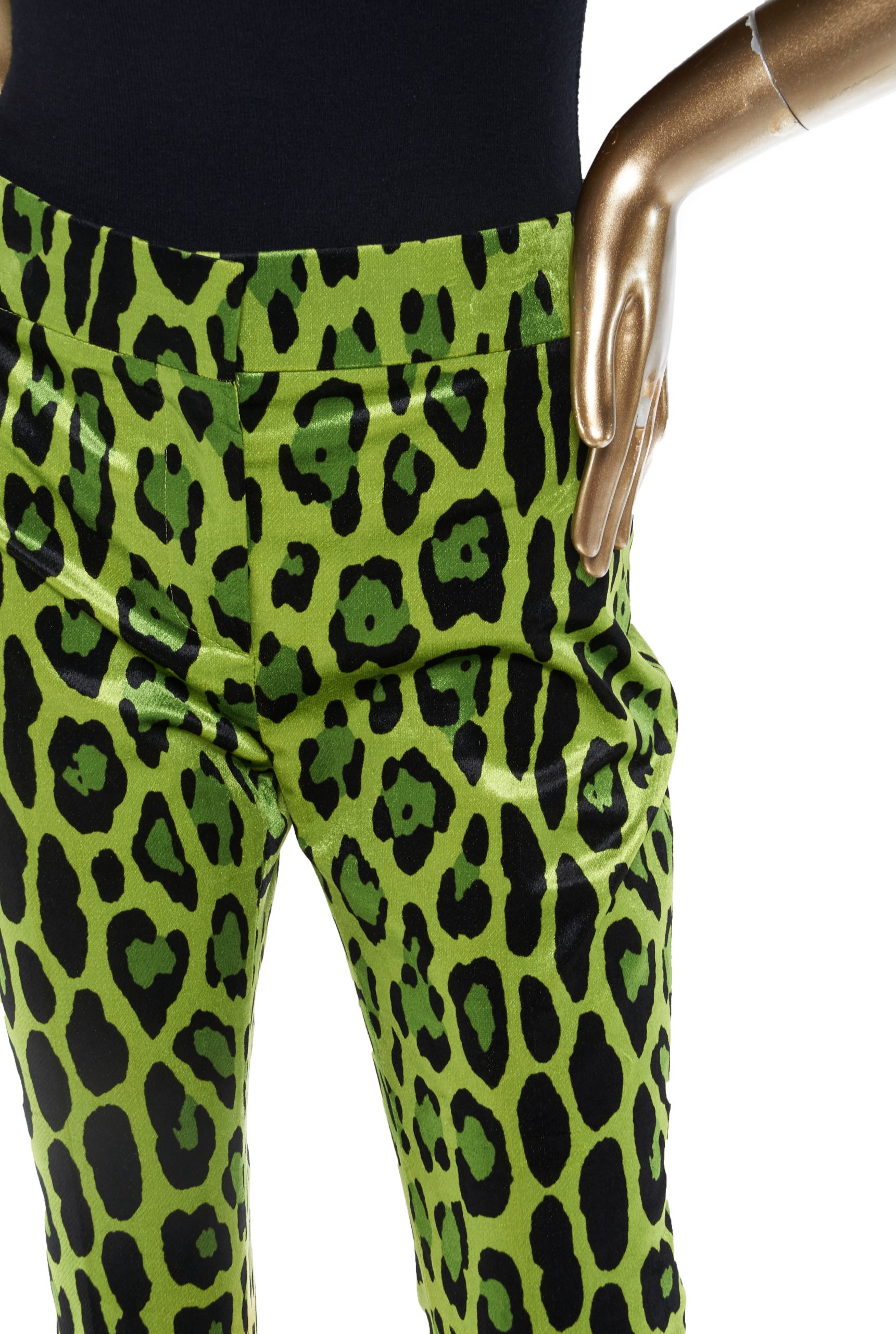 Tom Ford Green Leopard Print Pants - Janet Mandell
