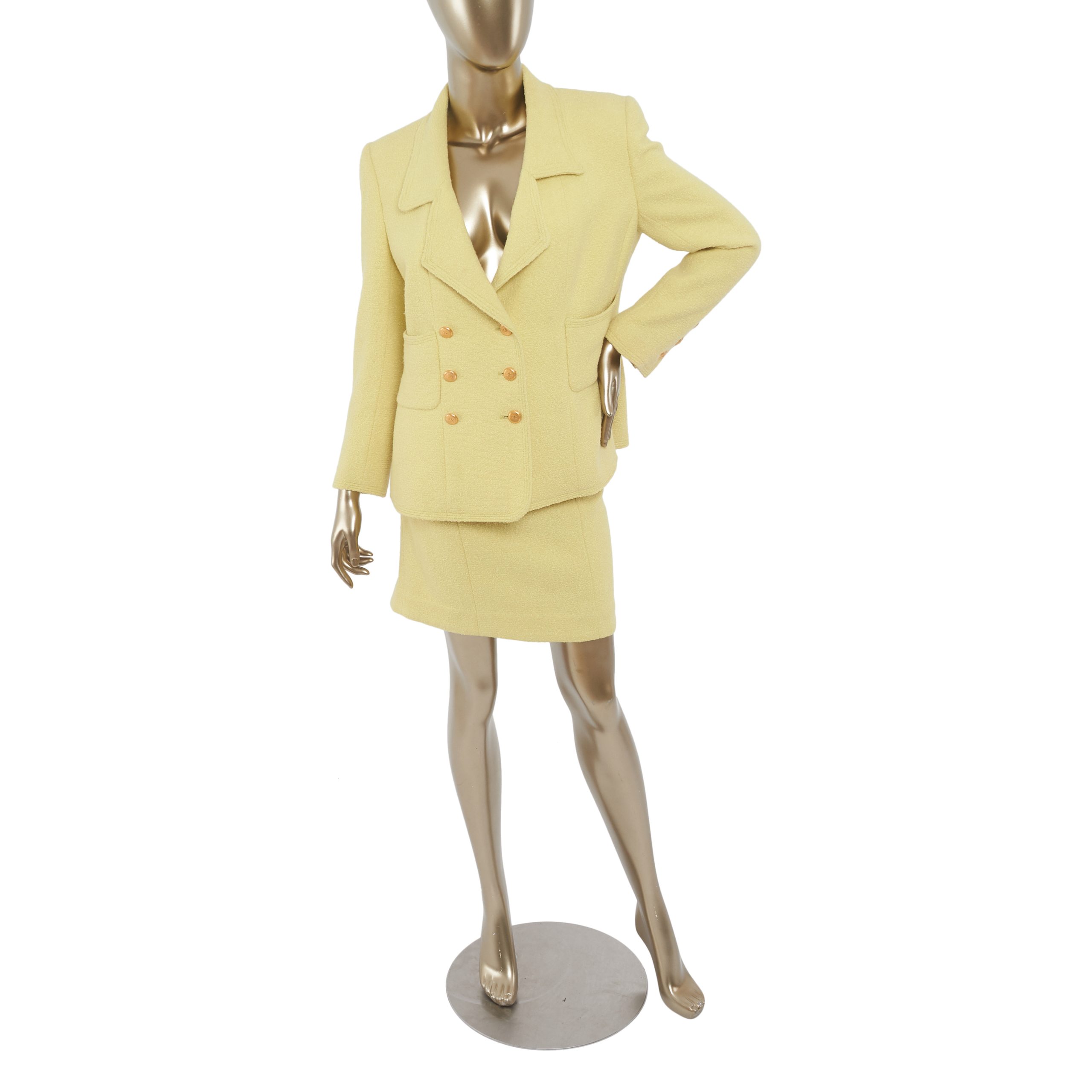 Chanel Cruise 1996 Vintage Wool Tweed Skirt Suit - Janet Mandell