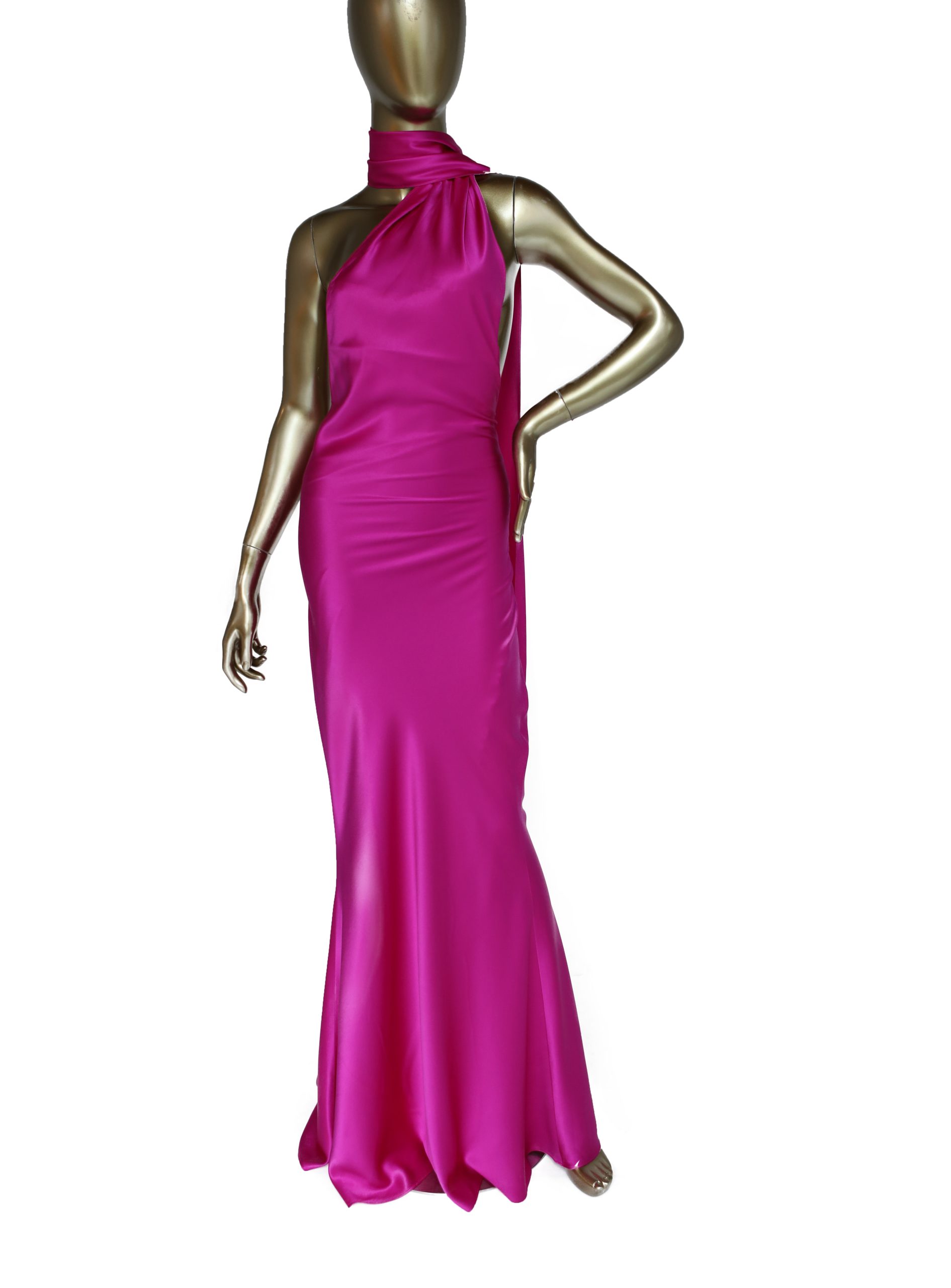 Naeem Khan Gown with Scarf - Janet Mandell