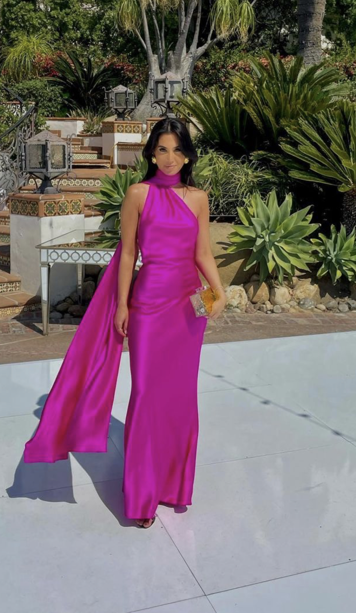 Gucci Pink Silk Gown - Janet Mandell