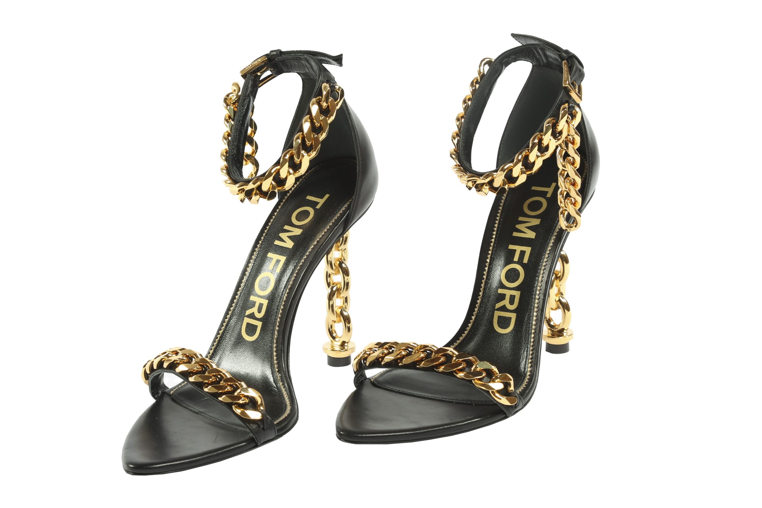 Dress Sandal Women High Heels Mirror Gold Leather Gold Chain Heel Ankle  Strap Sandals Pointed Toe Naked 100mm Luxury Designer With Box 35 43 From  Worldshop123, $73 | DHgate.Com