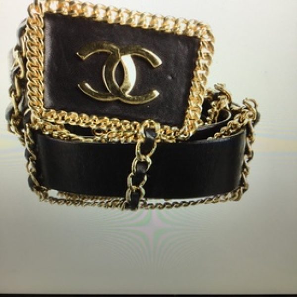 Chanel 1980's Gold Tone Metal Round Disk Chain Belt – catwalk