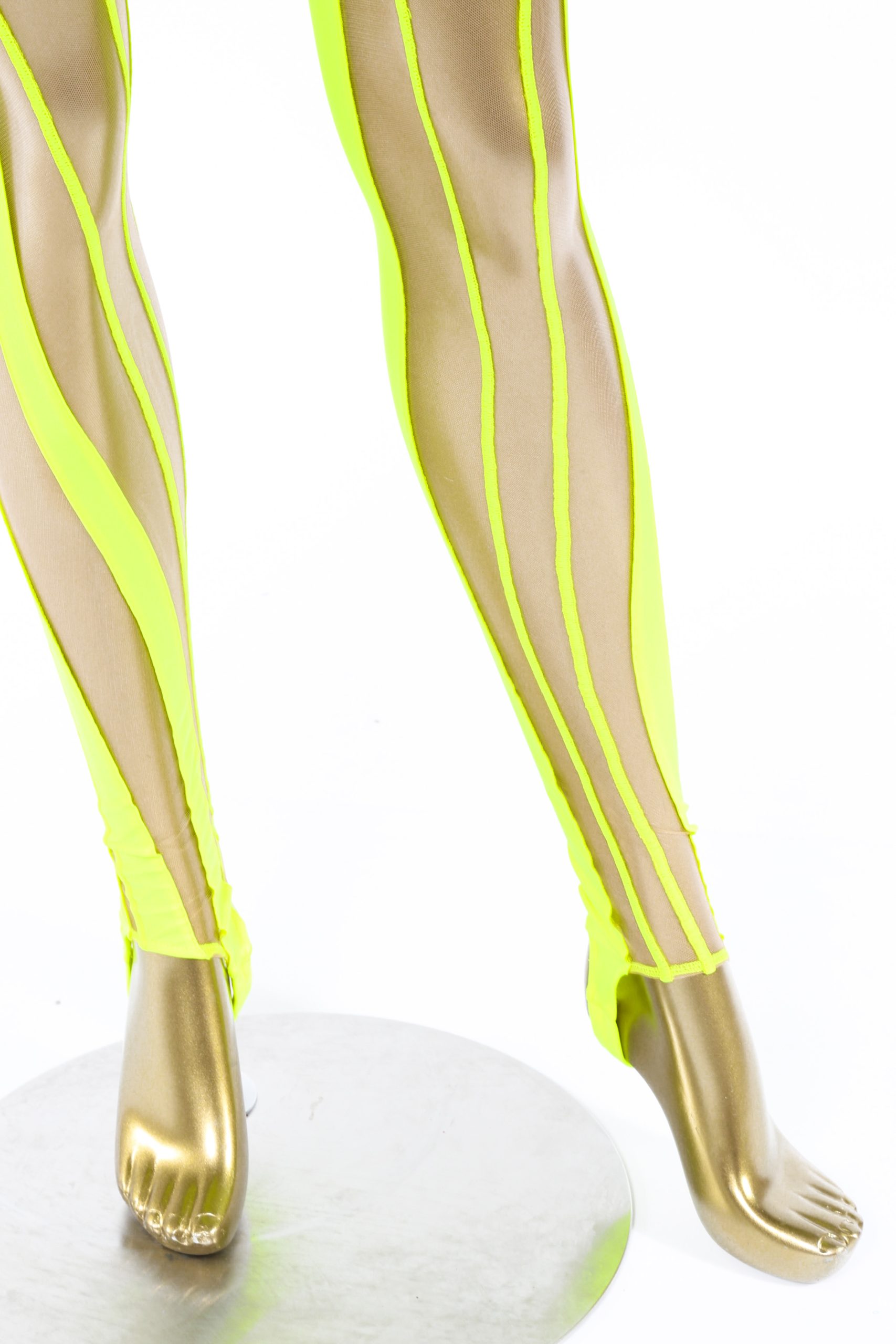 Buy Leggings Mugler multicolour neon yellow black (21W1PA0240842)