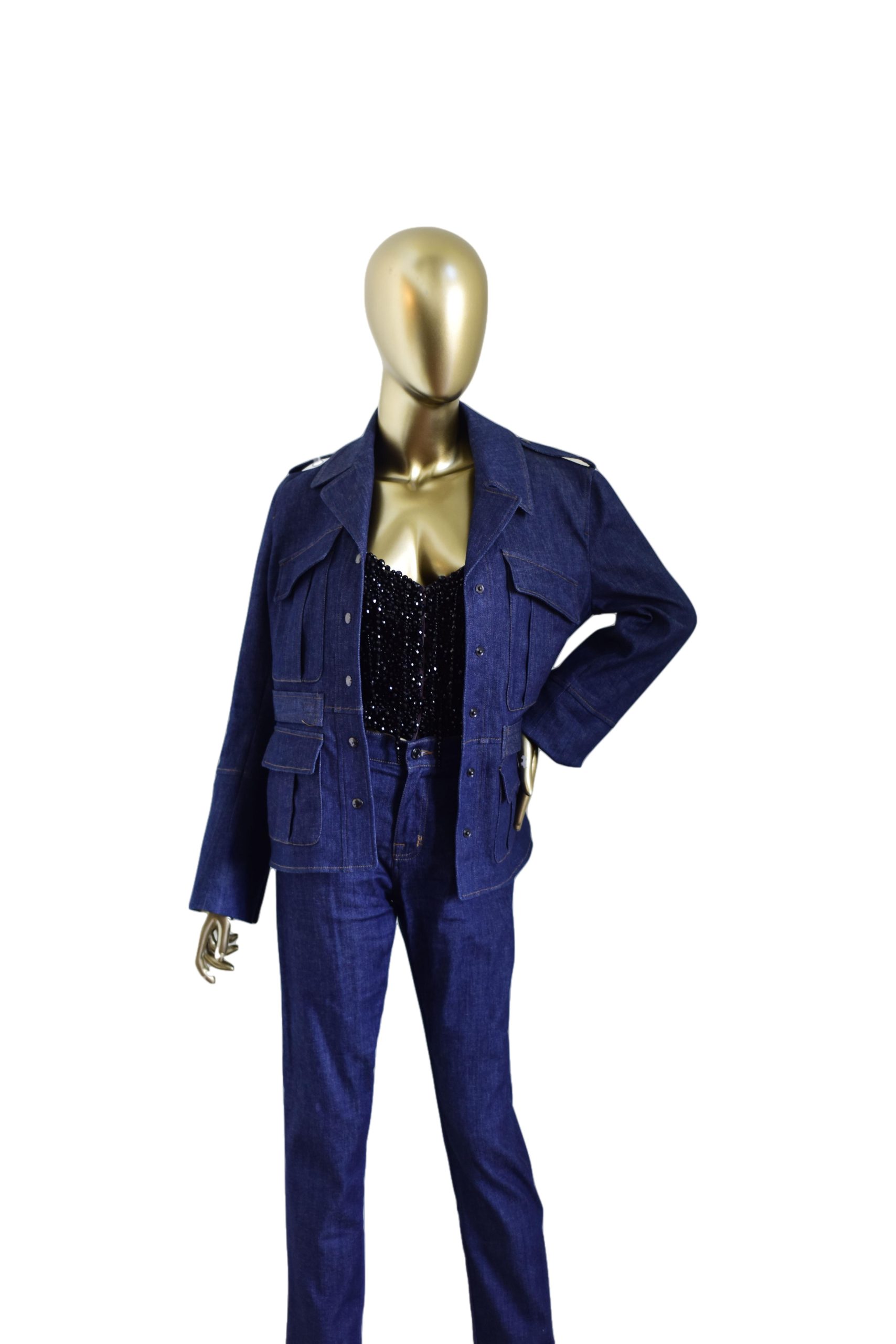 Suit jacket Ralph Lauren Purple Label Black size 36 FR in Denim - Jeans -  33627627