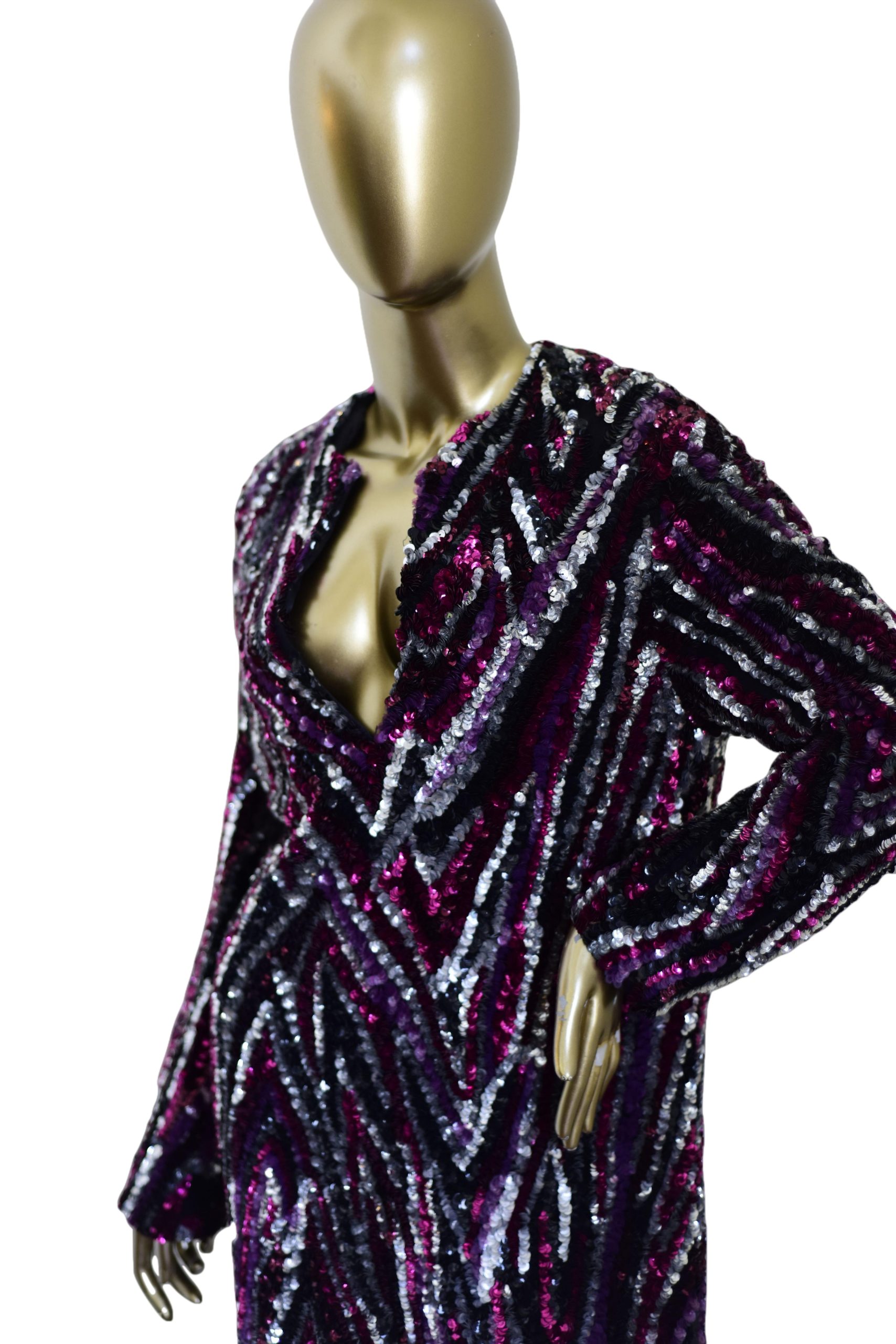 Tom Ford Long Sleeve Sequin Dress - Janet Mandell