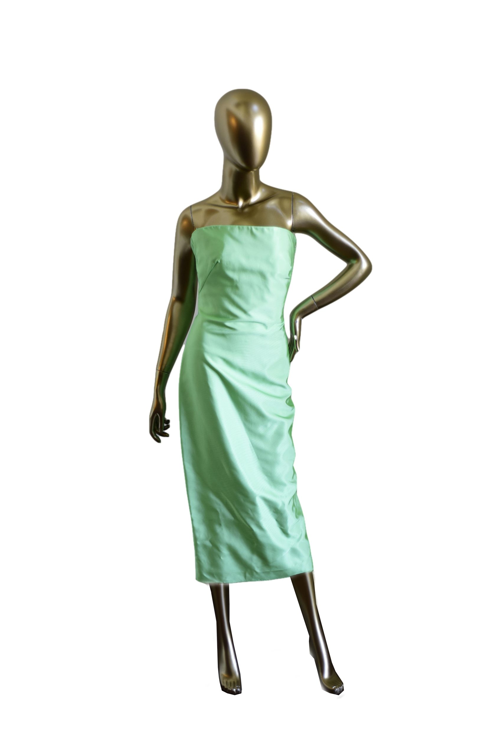 Brandon Maxwell Green Strapless Dress